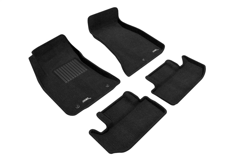 Dodge Challenger Floor Mat Set - Front and Rear - 3D MAXpider - Elegant Series - Black - `15-`23 Dodge Challenger Floor Mat Set - Front and Rear - 3D MAXpider - Elegant Series - Black - `15-`23
